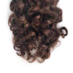 #4 Burmese Curly Crochet Remy Hair Bulk For Spring Twist / Braids Style