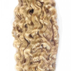 #27 Burmese Curly Crochet Remy Hair Bulk For Spring Twist / Braids Style