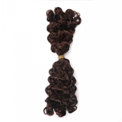 #4 Italian Curly Crochet Remy Hair Bulk For Spring Twist / Braids Style