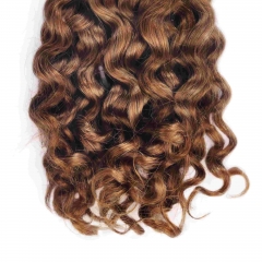 #30 Deep Curly Crochet Remy Hair Bulk For Spring Twist / Braids Style