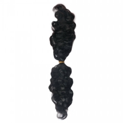 #1B Wet and Wave Crochet Remy Hair Bulk For Spring Twist / Braids Style