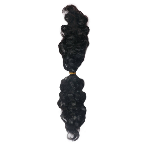 #1B Wet and Wave Crochet Remy Hair Bulk For Spring Twist / Braids Style