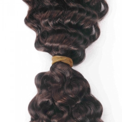 #2 Deep Curly Crochet Remy Hair Bulk For Spring Twist / Braids Style