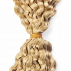 #613 Italian Curly Crochet Remy Hair Bulk For Spring Twist / Braids Style