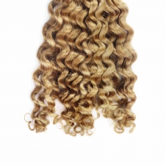 #27 Deep Curly Crochet Remy Hair Bulk For Spring Twist / Braids Style