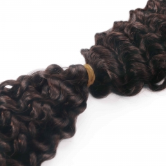 #2 Deep Curly Crochet Remy Hair Bulk For Spring Twist / Braids Style