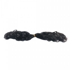 #1B Water Wave Crochet Remy Hair Bulk For Spring Twist / Braids Style