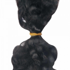 #1B Wet and Wave Crochet Remy Hair Bulk For Spring Twist / Braids Style