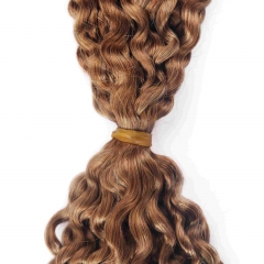 #30 Deep Curly Crochet Remy Hair Bulk For Spring Twist / Braids Style