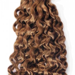 #30 Deep Curly Crochet Remy Hair Bulk For Spring Twist / Braids Style