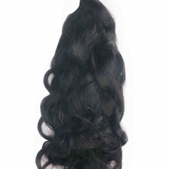 #1B Water Wave Crochet Remy Hair Bulk For Spring Twist / Braids Style