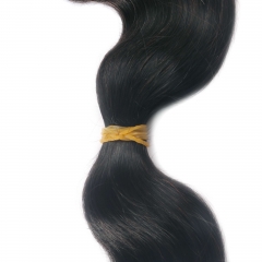 #1B Body Wave Crochet Remy Hair Bulk For Spring Twist / Braids Style