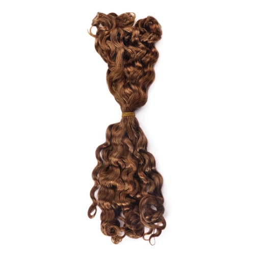 #30 Italian Curly Crochet Remy Hair Bulk For Spring Twist / Braids Style