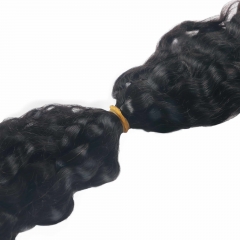 #1B Wet and Wave Crochet Remy Hair Bulk For Spring Twist / Braids Style