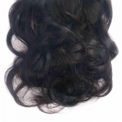 #1B Water Wave Crochet Remy Hair Bulk For Spring Twist / Braids Style