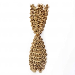 #27 Deep Curly Crochet Remy Hair Bulk For Spring Twist / Braids Style