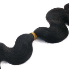 #1B Body Wave Crochet Remy Hair Bulk For Spring Twist / Braids Style