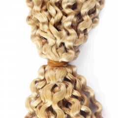 #613 Deep Curly Crochet Remy Hair Bulk For Spring Twist / Braids Style