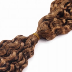 #30 Italian Curly Crochet Remy Hair Bulk For Spring Twist / Braids Style