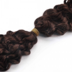 #4 Italian Curly Crochet Remy Hair Bulk For Spring Twist / Braids Style