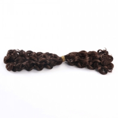 #4 Italian Curly Crochet Remy Hair Bulk For Spring Twist / Braids Style