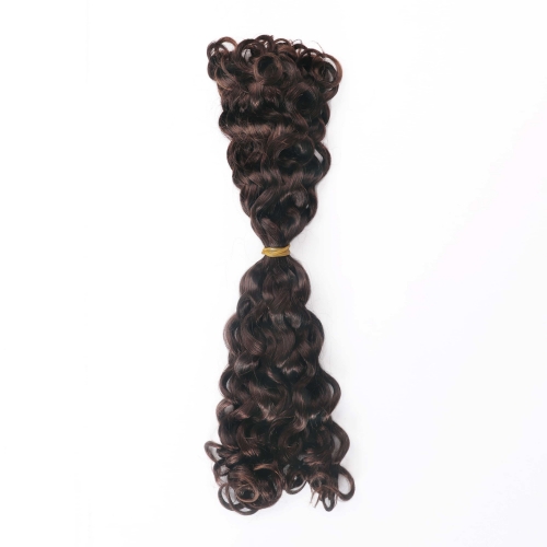 #2 Italian Curly Crochet Remy Hair Bulk For Spring Twist / Braids Style