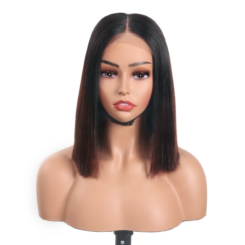 5x5 Lace Bob Wig 12" Staight Hair T1B-4# Wholesale Hair