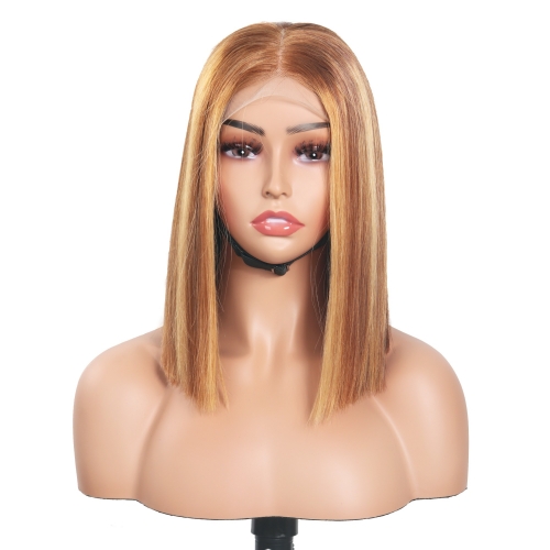 5x5 Lace Bob Wig 12" Staight Hair P4-27# Wholesale Hair