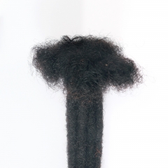 #T1B/350 Handmade Dread locks Extensions 4C Afro Human Hair Locs Pre-Braided