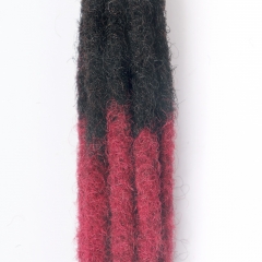 #T1B/Red Handmade Dread locks Extensions 4C Afro Human Hair Locs Pre-Braided