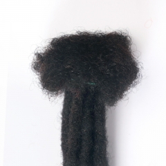 #T1B/Red Handmade Dread locks Extensions 4C Afro Human Hair Locs Pre-Braided