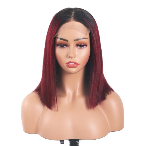 5x5 Lace Bob Wig 12" Staight Hair T1B-99J# Wholesale Hair