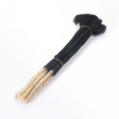 #T1B/27 Handmade Dread locks Extensions 4C Afro Human Hair Locs Pre-Braided