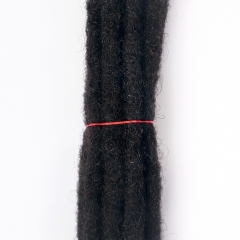 #1B Handmade Dread locks Extensions 4C Afro Human Hair Locs Pre-Braided