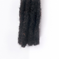 #1B Handmade Dread locks Extensions 4C Afro Human Hair Locs Pre-Braided