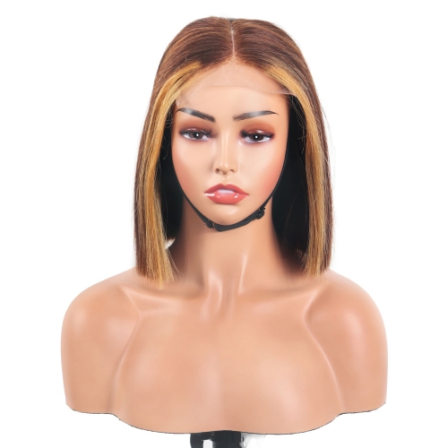 5x5 Lace Bob Wig 10" Staight Hair P27-4# Wholesale Hair