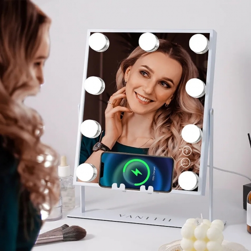 Fenair Hollywood Glow Vanity Mirror with Wireless Charging M - 9 Dimmable LED Bulbs