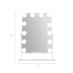 Hathaway Hollywood Slim Vanity Mirror with Wireless Charging L - 12 Dimmable LED Bulbs