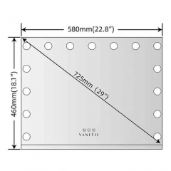 Mary Hollywood Vanity Mirror XXL - 15 Dimmable LED Bulbs