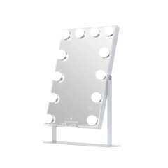 Hathaway Hollywood Slim Vanity Mirror with Wireless Charging L - 12 Dimmable LED Bulbs