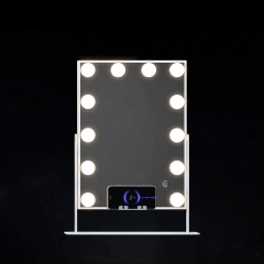 Hathaway Hollywood Slim Vanity Mirror with Wireless Charging L - 12 Dimmable LED Bulbs