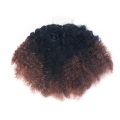 7PCS Blend Hair Afro T1B30 Lace Closure