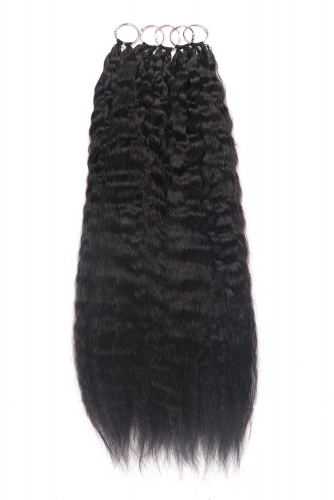 Wet and Wavy Crochet Braids Micro Ring Loop Feather Crochet Hair Extension Remy Hair