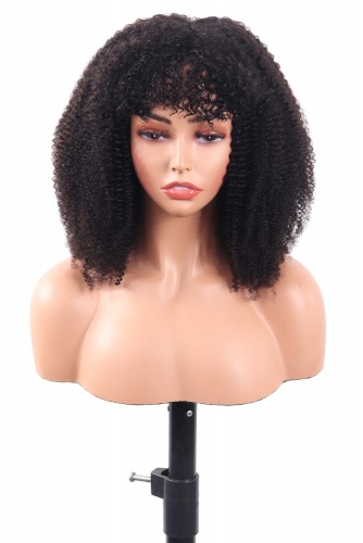 1.5x2 with Bangs Bob Wig 14" Curly Hair