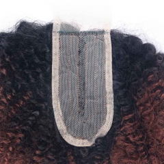 7PCS Blend Hair Afro T1B30 Lace Closure