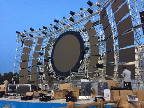 Outdoor beam moving head project in Music Festival