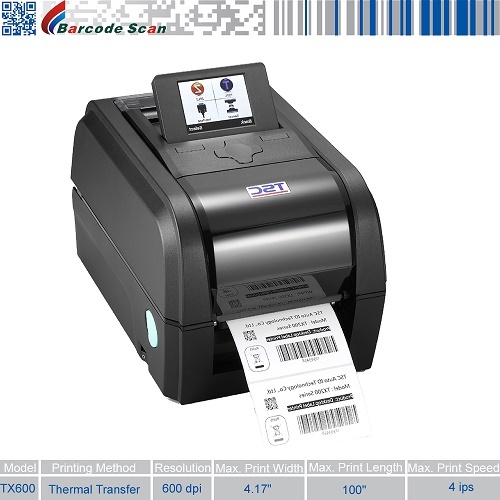 TSC TX200 Series of thermal transfer desktop barcode printer