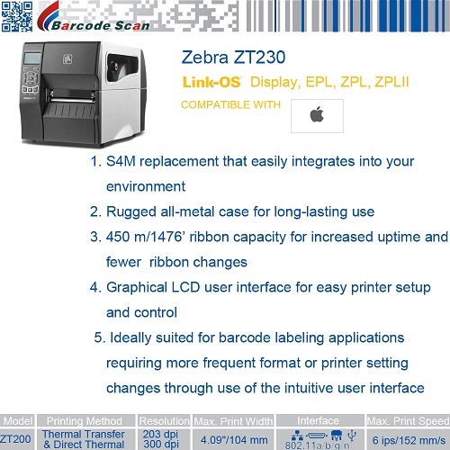 Zebra ZT200 Series Industrial Printers