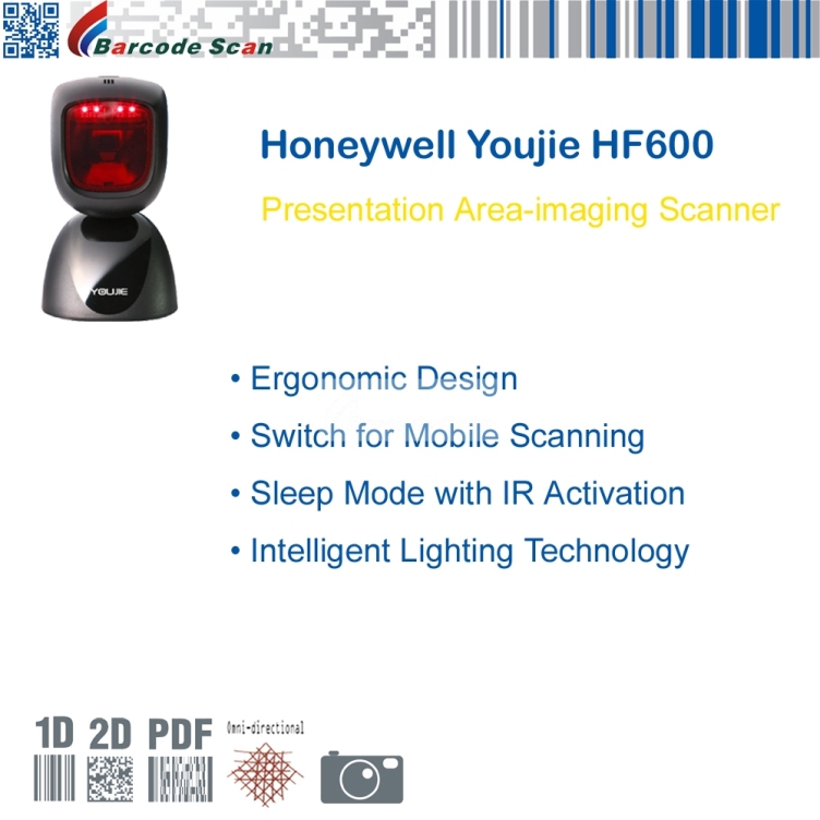 Honeywell Youjie HF600 Presentation Area-imaging Scanner