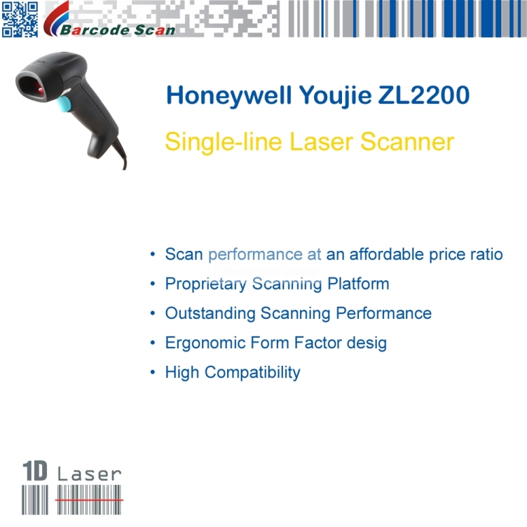 Scanner a Laser de Linha Única Honeywell Youjie ZL2200